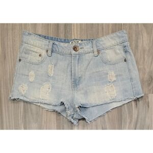 Cotton On Distressed Blue Jean Shorts – Trendy Effortless Summer Style